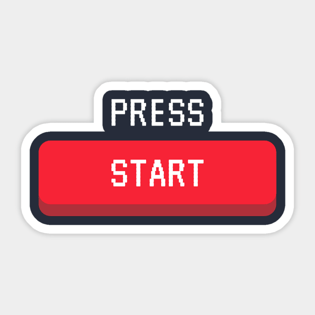 Press Start Sticker by UJ Store